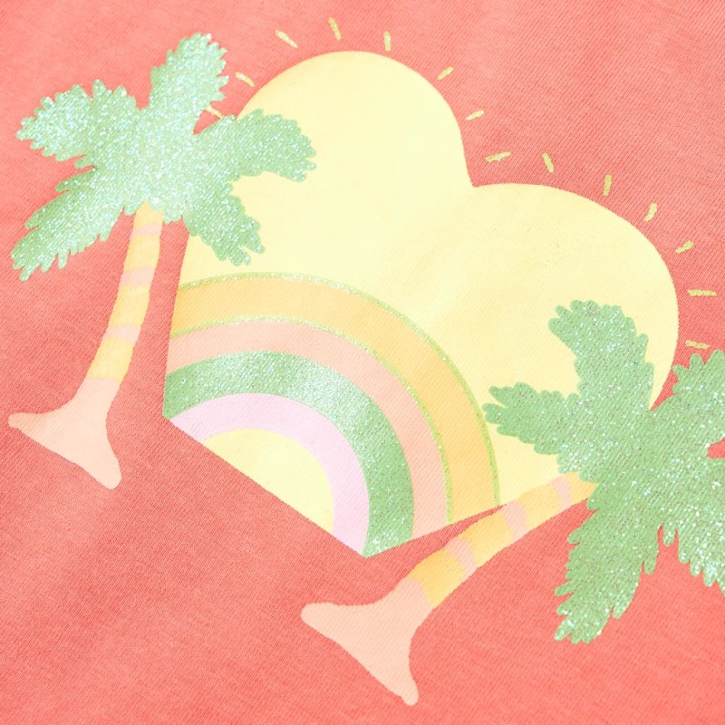 Korall színű gyerekpóló 140