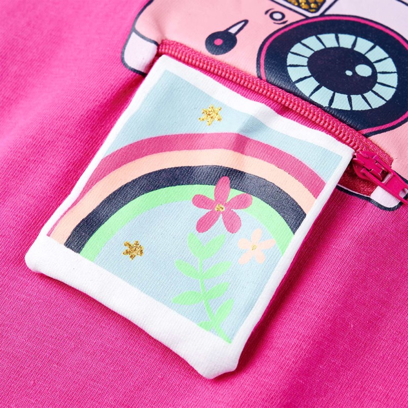 Sötét rózsaszín gyerekpóló 128