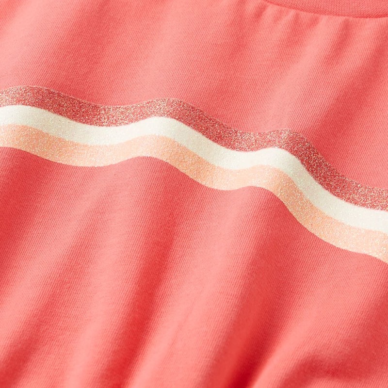 Korall színű gyerekruha húzózsinórral 92