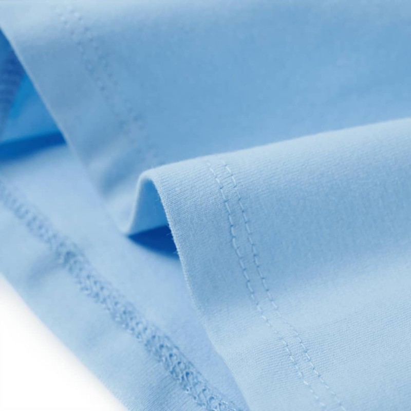 Világoskék fodros ujjú gyerekpóló 104