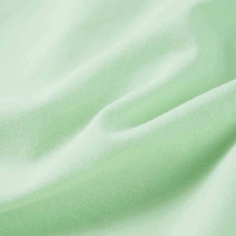 Halvány zöld fodros ujjú gyerekpóló 140