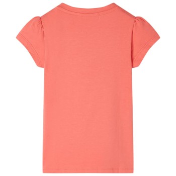 Korall színű buggyos ujjú gyerekpóló 92