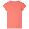 Korall színű buggyos ujjú gyerekpóló 104