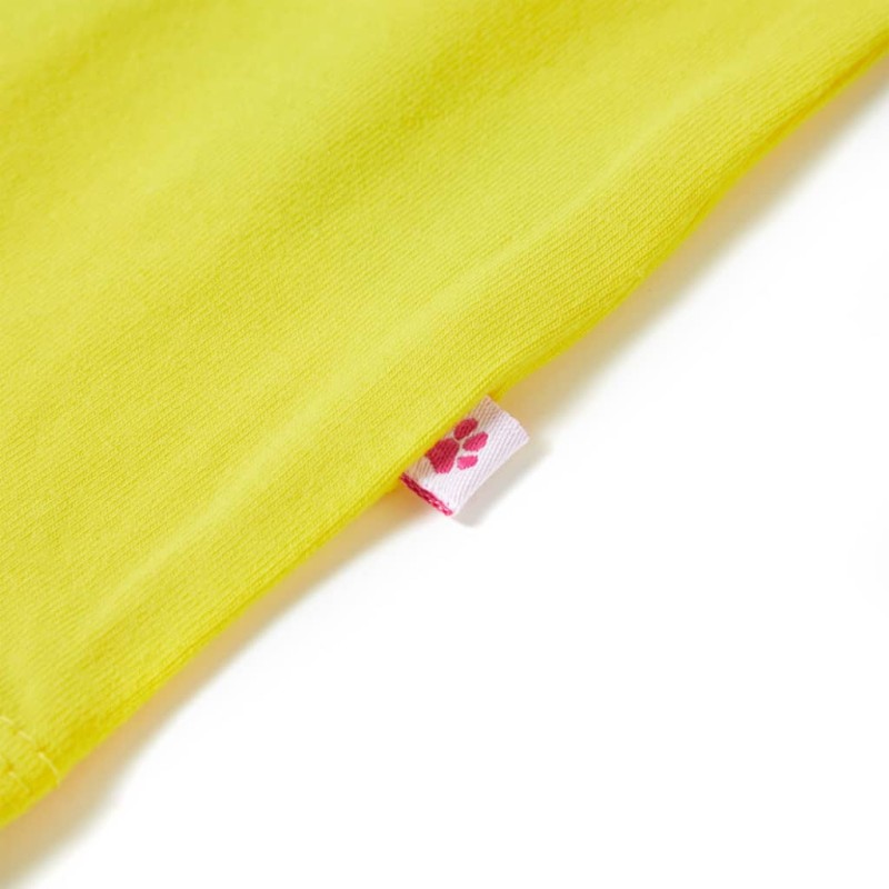 Élénksárga buggyos ujjú gyerekpóló 116