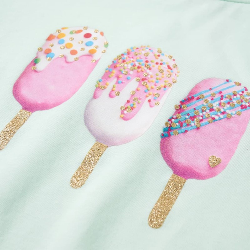 Világosmenta színű gyerekpóló 140