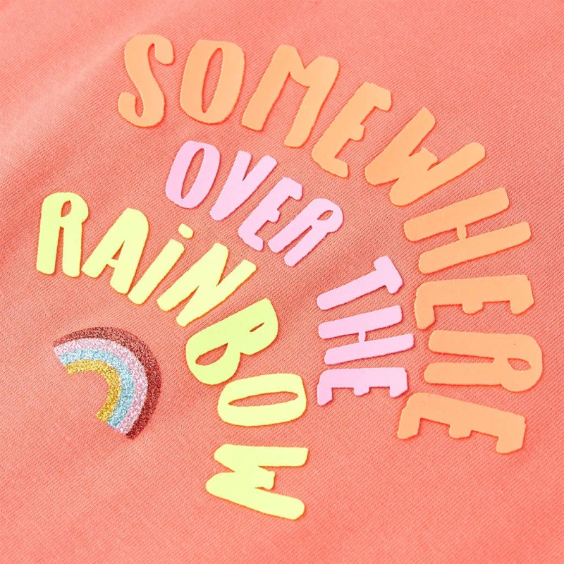 Korall színű gyerekpóló 140