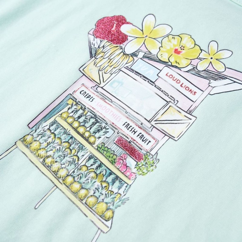 Világosmenta színű gyerek felső 92