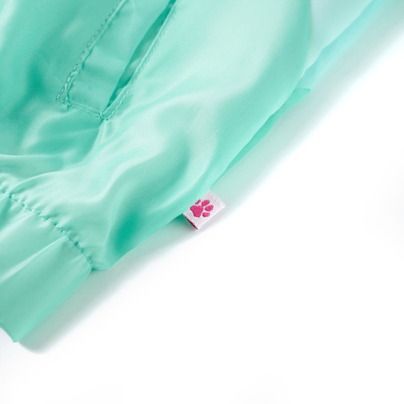 Többszínű kapucnis gyerekkabát cipzárral 128