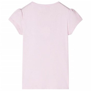 Halvány rózsaszín buggyos ujjú gyerekpóló 140