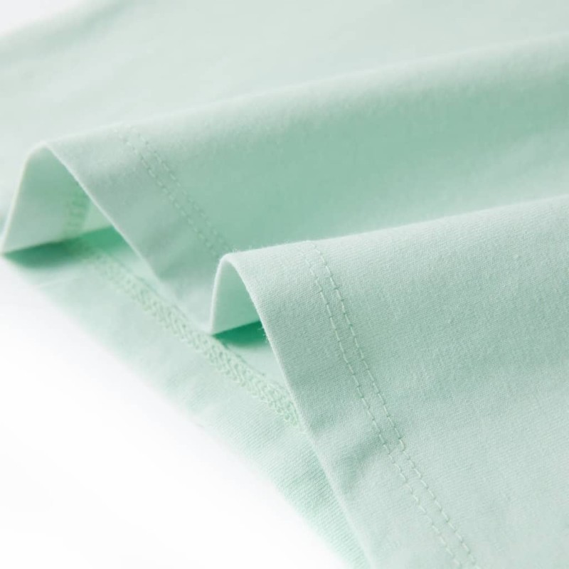 Világosmenta színű buggyos ujjú gyerekpóló 92