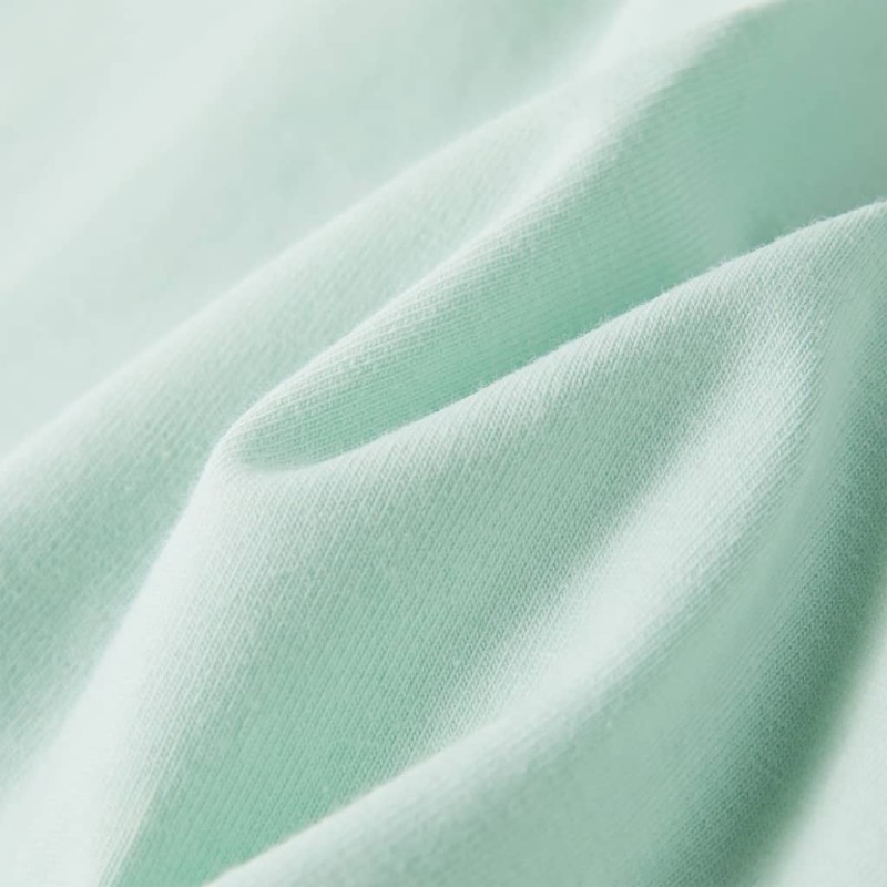 Világosmenta színű buggyos ujjú gyerekpóló 92