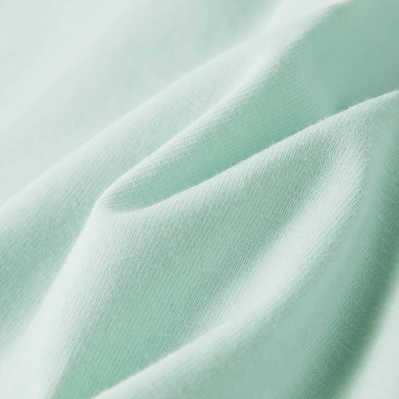 Világosmenta színű buggyos ujjú gyerekpóló 116