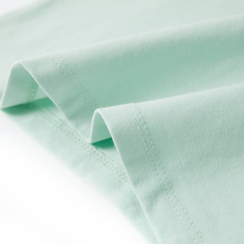 Világosmenta színű buggyos ujjú gyerekpóló 128