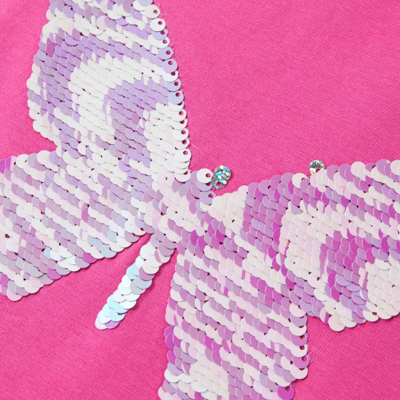 Sötét rózsaszín buggyos ujjú gyerekpóló 92