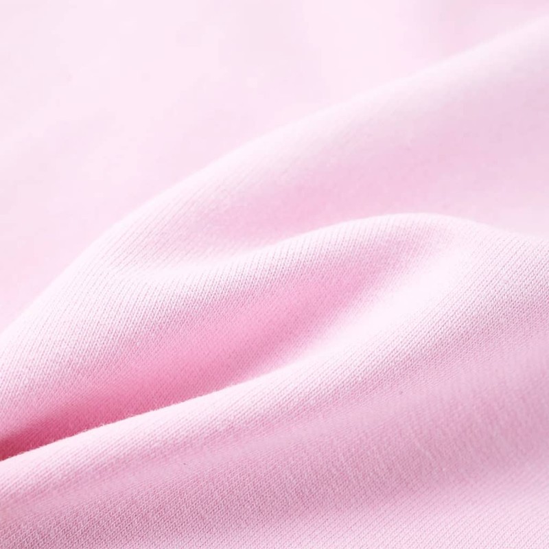 Világos rózsaszín kapucnis gyerekpulóver 104