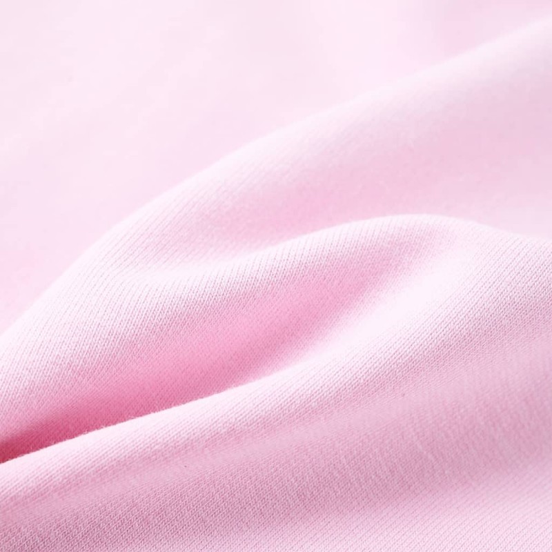 Világos rózsaszín kapucnis gyerekpulóver 116