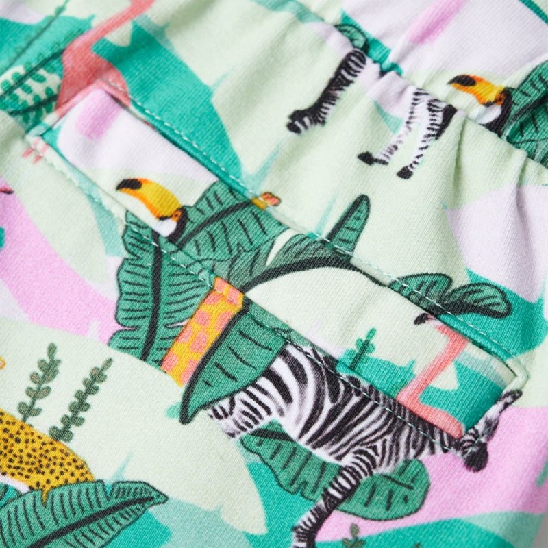 Mentaszínű gyerekrövidnadrág húzózsinórral 128