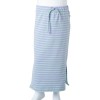 Világos mentaszínű csíkos egyenes gyerekszoknya 116