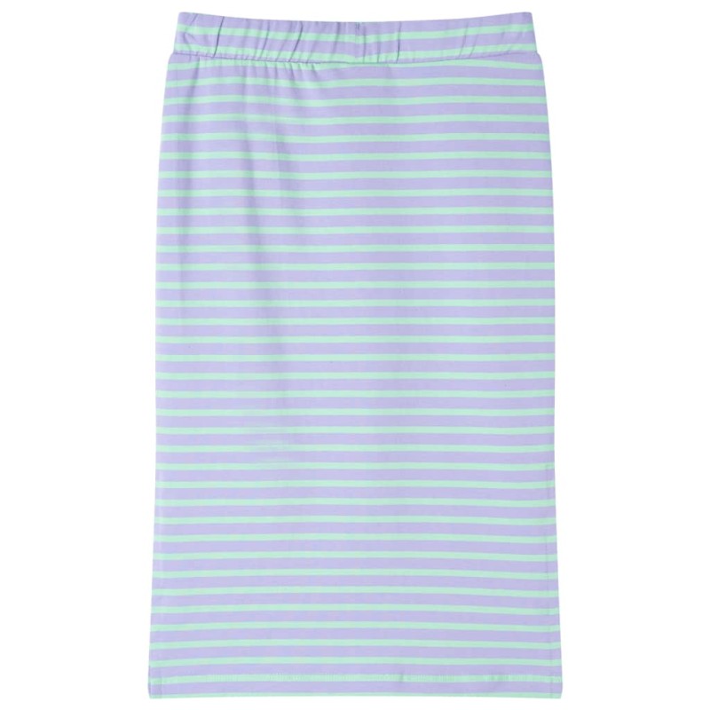 Világosmenta színű csíkos egyenes gyerekszoknya 128
