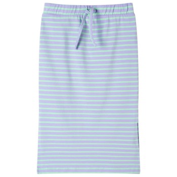 Világos mentaszínű csíkos egyenes gyerekszoknya 140