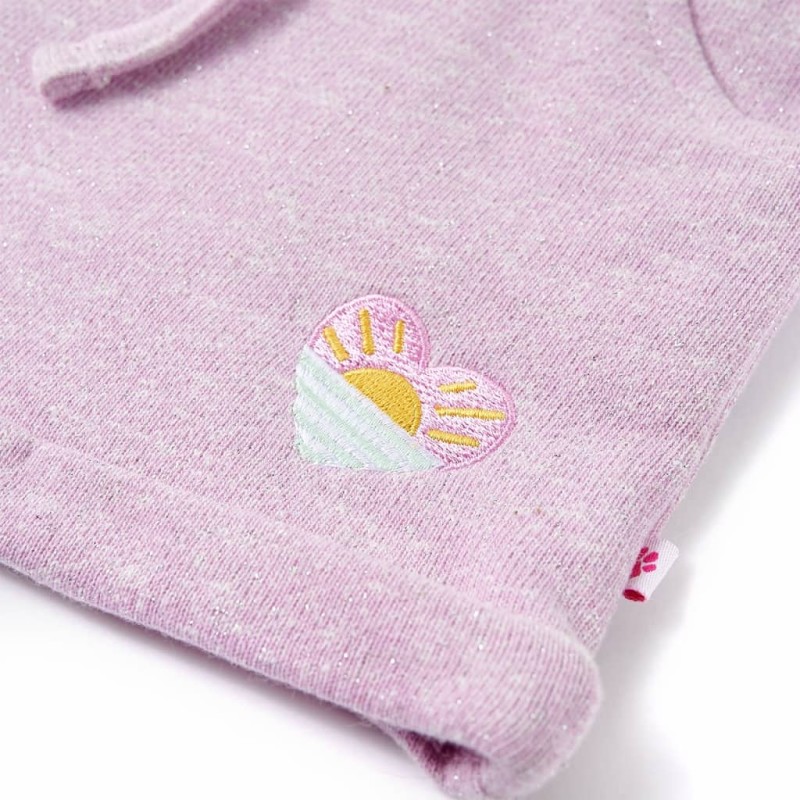 Vegyes lila gyerekrövidnadrág húzózsinórral 92