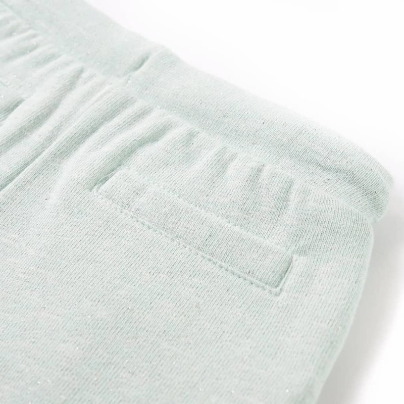 Vegyes világos mentaszínű gyerekrövidnadrág húzózsinórral 116