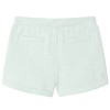 Vegyes világos mentaszínű gyerekrövidnadrág húzózsinórral 140