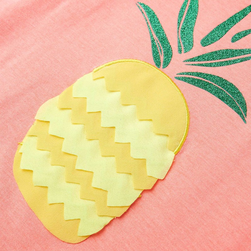 Neon korall gyerekpóló 128