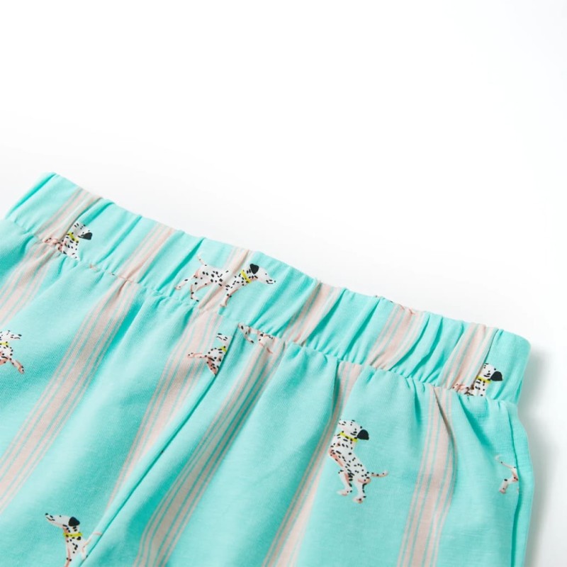 Ekrü színű rövid ujjú gyerekpizsama 116