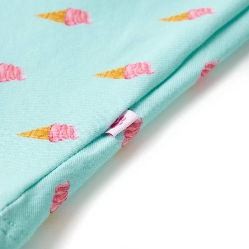 Világosmenta színű gyerekruha húzózsinórral 92