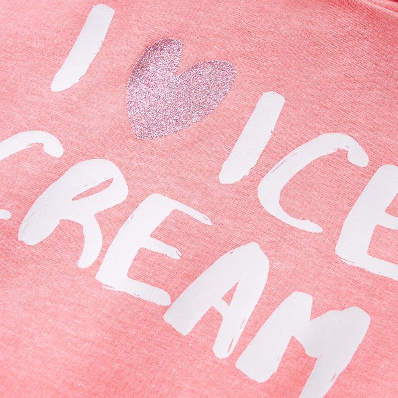 Élénk rózsaszín kapucnis gyerekpulóver 104