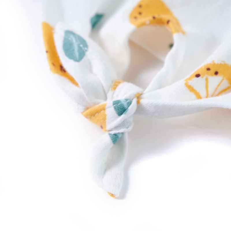 Ekrü színű gyerekpóló csomós szegéllyel 140