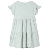 Mentazöld gyerekruha fodros ujjakkal 140