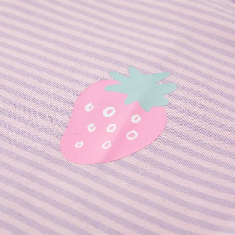 Lila fodros ujjú gyerekpóló 92