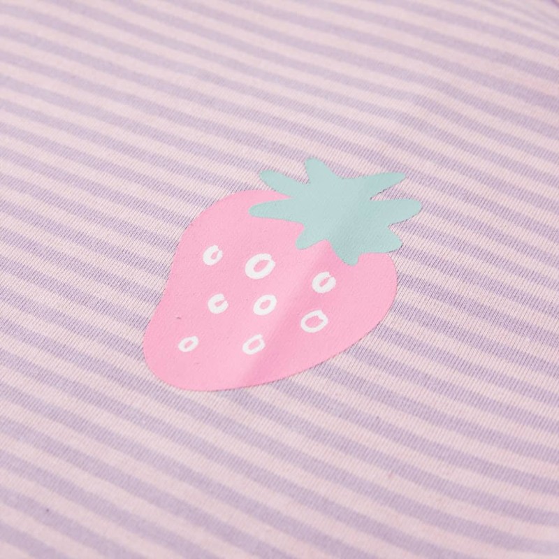 Lila fodros ujjú gyerekpóló 104