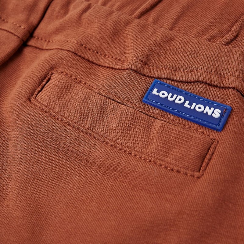 Barna gyerekrövidnadrág húzózsinórral 128