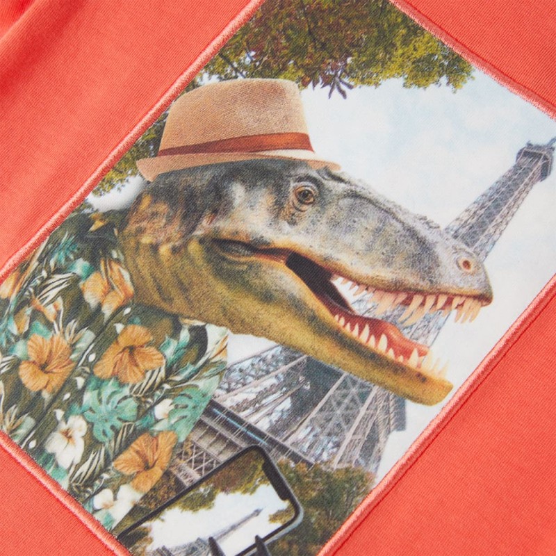 Világos piros gyerekpóló 116