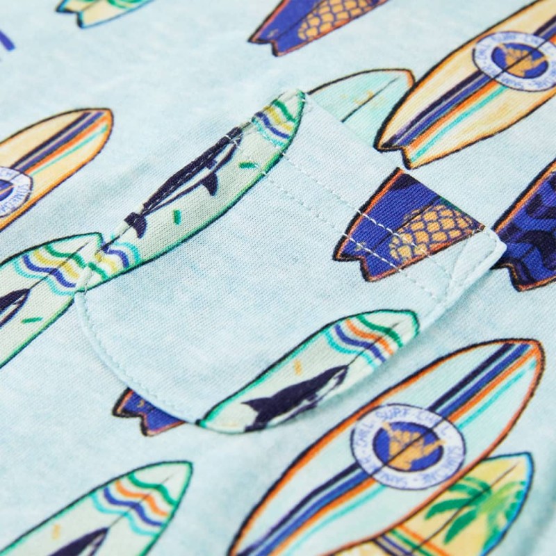 Halvány kék melange gyerek felső 140