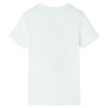 Ekrü színű rövid ujjú gyerekpóló 116
