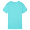 Aqua színű rövid ujjú gyerekpóló 128