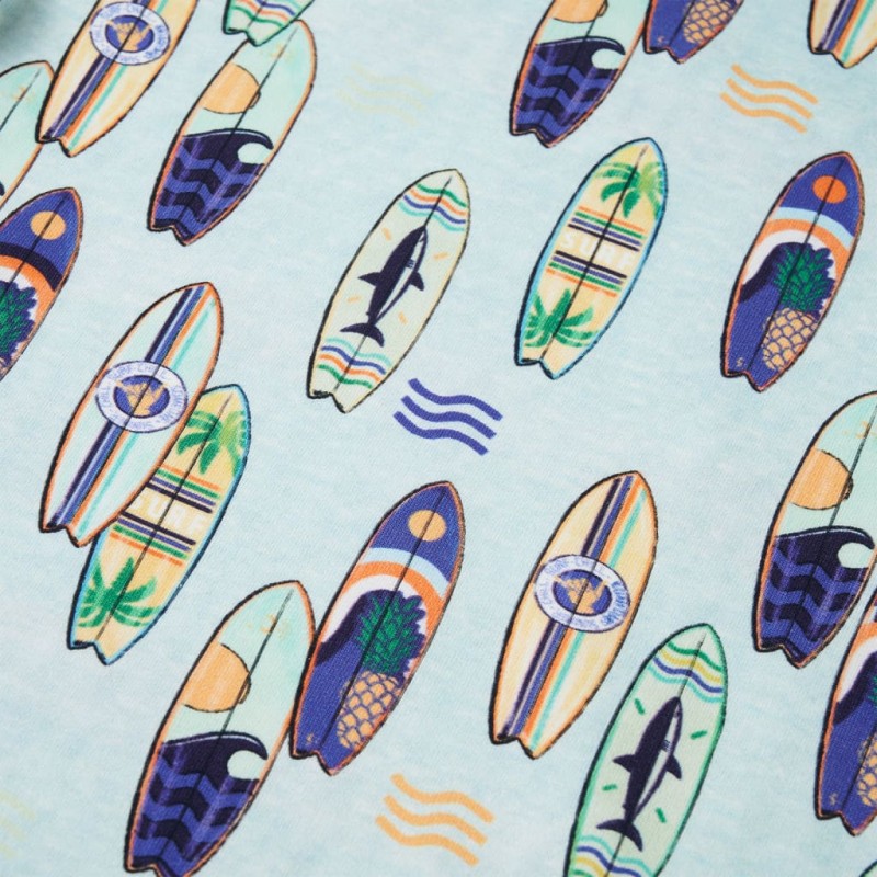 Halvány kék melange gyerek pulóver 128