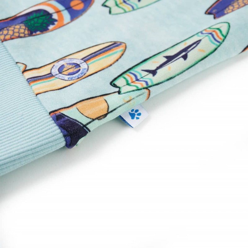 Halvány kék melange gyerek pulóver 128