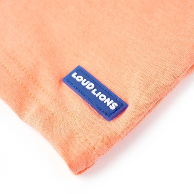 Neon narancssárga rövid ujjú gyerekpóló 116