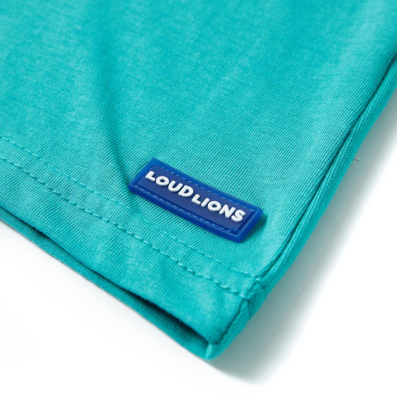 Sötét mentaszínű rövid ujjú gyerekpóló 104