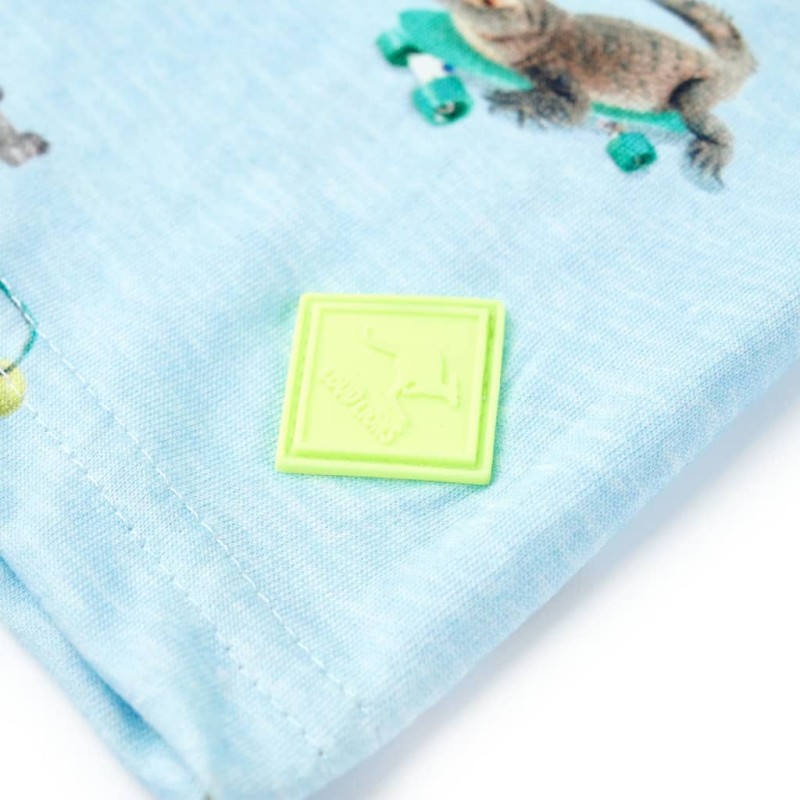 Világoskék melange gyerekpóló 104