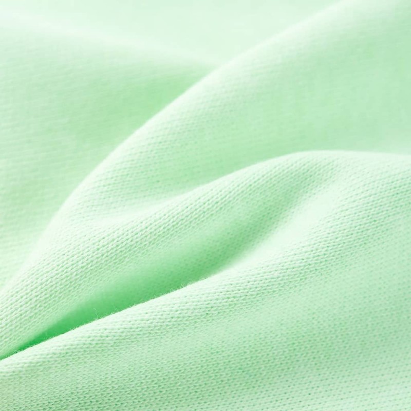 Élénkzöld kapucnis gyerekpulóver cipzárral 116