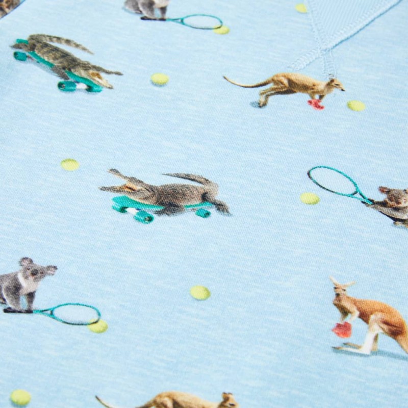 Világoskék melange gyerekpulóver 92