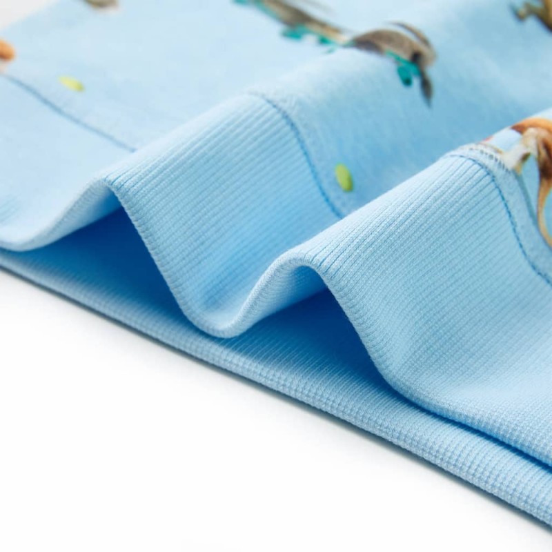 Világoskék melange gyerekpulóver 92