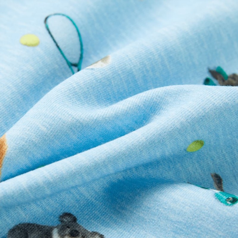 Világoskék melange gyerekpulóver 92