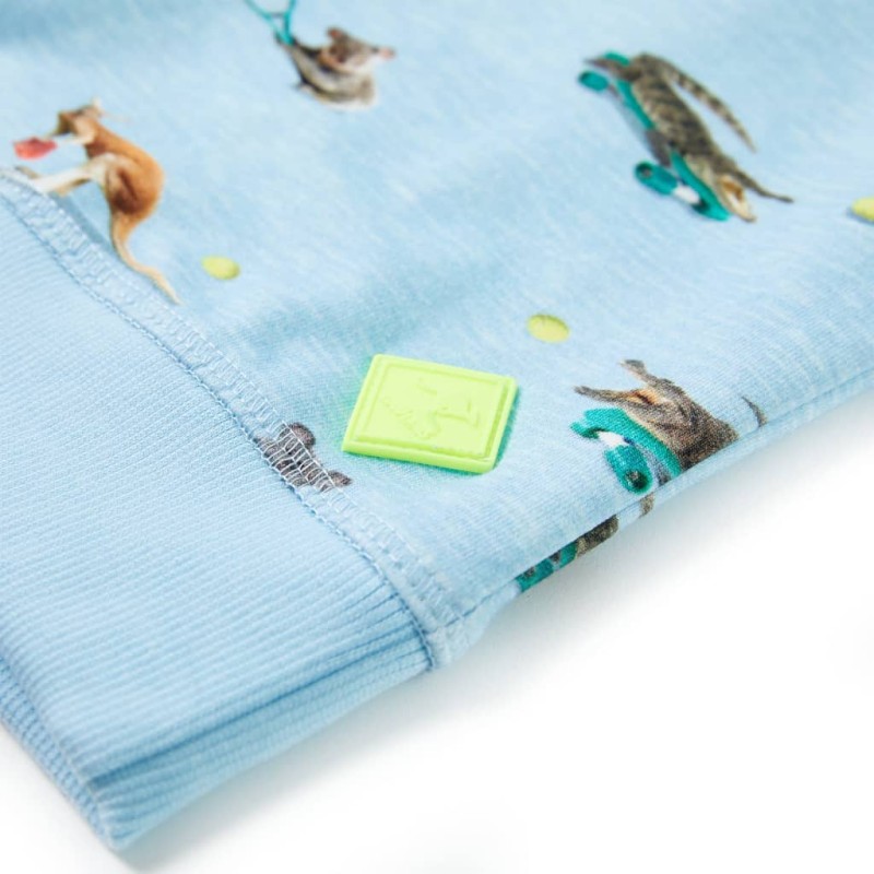 Világoskék melange gyerekpulóver 104